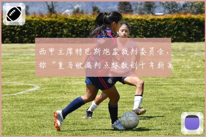 西甲主席特巴斯炮轰裁判委员会,称“皇马被漏判点球数创十年新高”